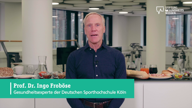 Prof. Ingo Froböse erklärt im Video,ob Diäten gesund sind. Beim Klick auf das Bild startet das Video.